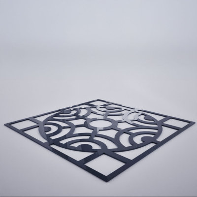 Panneaux muraux décoratifs en acrylique Walton, moyen, l 15 3/8 po x H 15 3/8 po x T 1/8 po, gris foncé