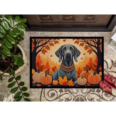 Weimaraner Fall Indoor or Outdoor Mat