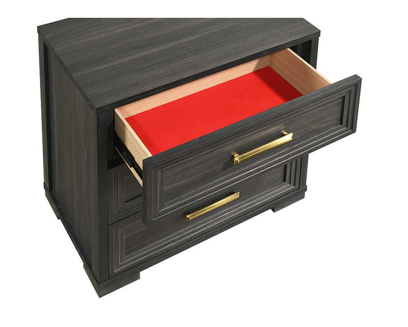 Table de chevet 2041 Highland, Gris anthracite