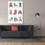  «Mod Chair Chart» par Courtney Prahl, art mural sur toile, 40 po x 60 po