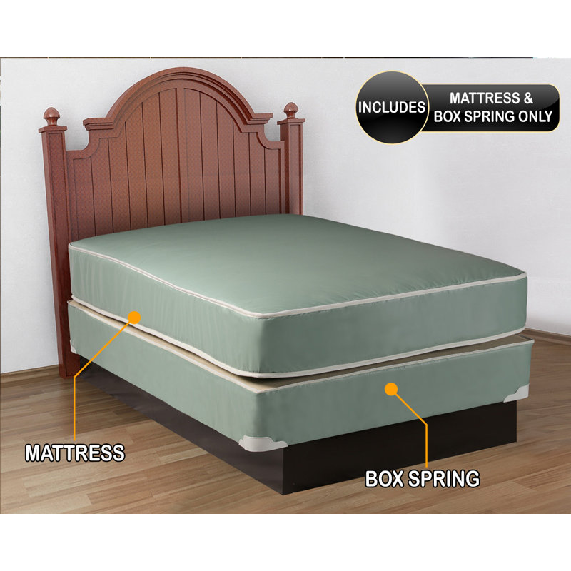 Alwyn Home Waukesha Two-Sided Full / Double 8'' Medium Innerspring Mattress and Box Spring