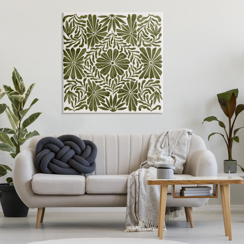 Art mural Centric Circular Flowers par Grace Popp, 36" H x 36" W
