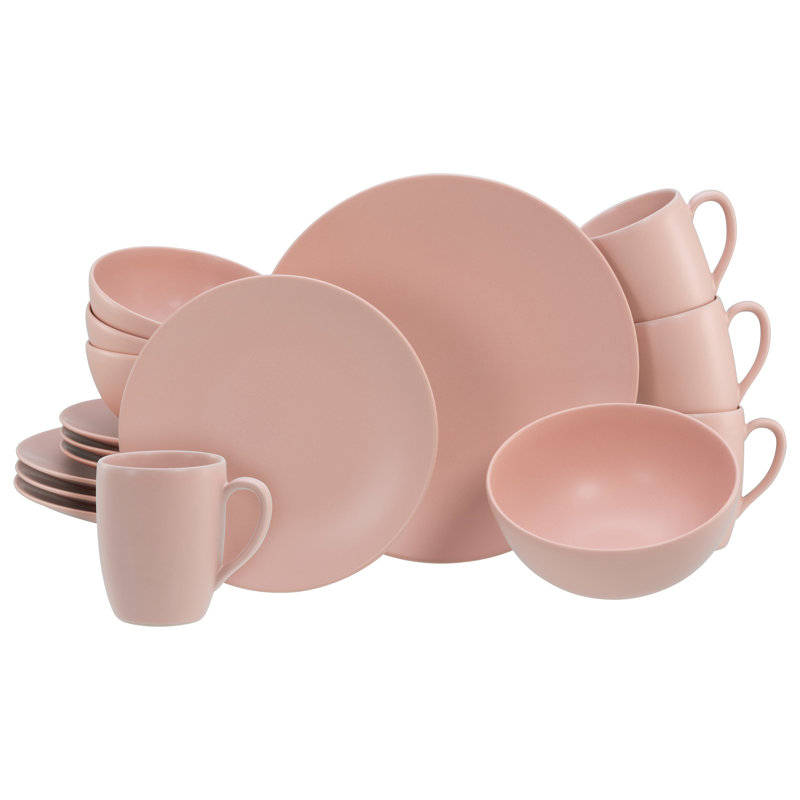 Soft Touch Piece Stoneware Dinnerware Set - Service for 4