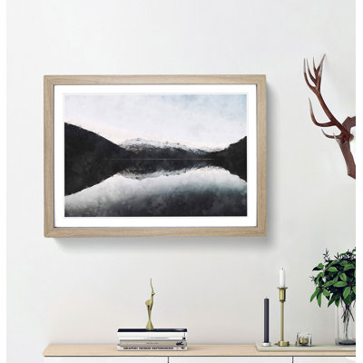 Mountain Reflection in Argentina - Picture Frame Painting Print