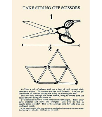 « take string off ciseaux » par harry houdini, impression