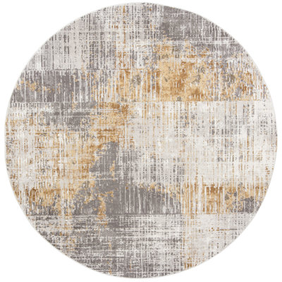 Leonido Abstract Grey/Beige Area Rug