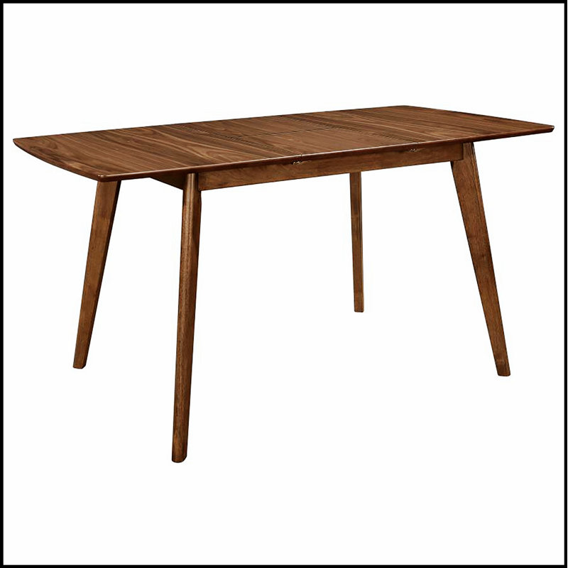 Table de salle à manger rectangulaire en noyer naturel, conception intemporelle avec fonctionnalité moderne et fabrication robuste pour des espaces de salle à manger élégants.