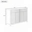 Buffet de rangement à 4 portes avec 3 tablettes réglables et 2 tiroirs-1859059418