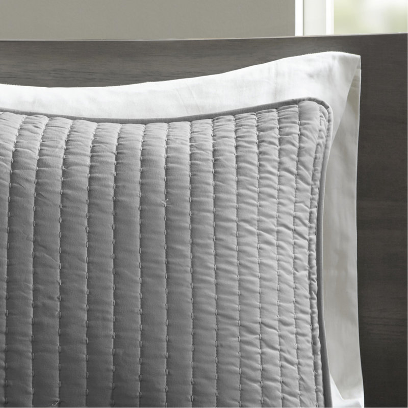 2 Piece Quilt Set Grey Twin/Twin XL