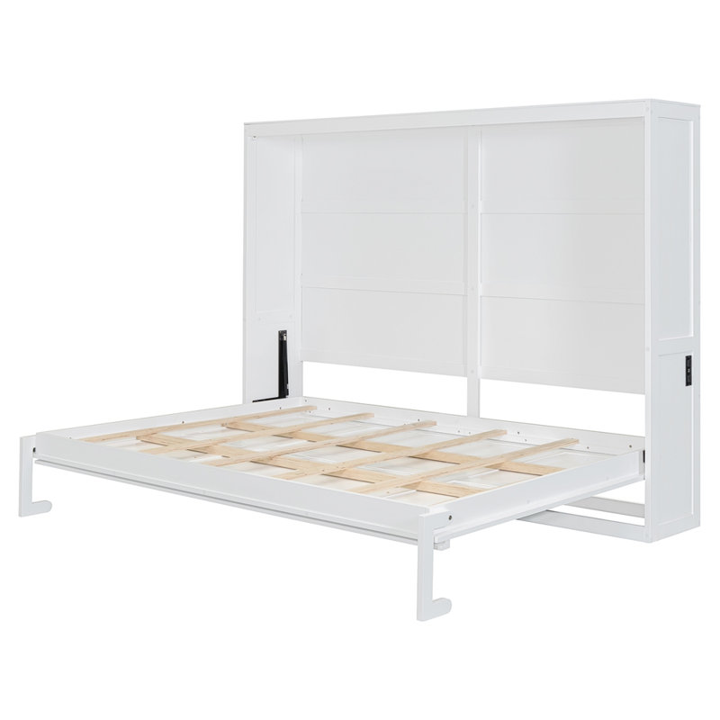 Grand lit escamotable mural, Blanc, Grand