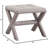 Linen Blend Accent Bench With Nailhead Trim-1675158177
