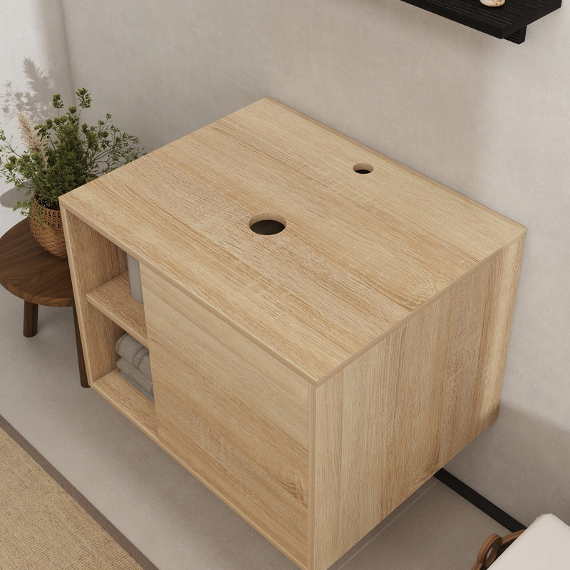 Ensemble de meuble-lavabo mural simple 24 po avec miroir Beyo
