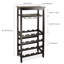 Igikpak 16 Bottle Floor Wine Bottle & Glass Rack in Black-1218034205
