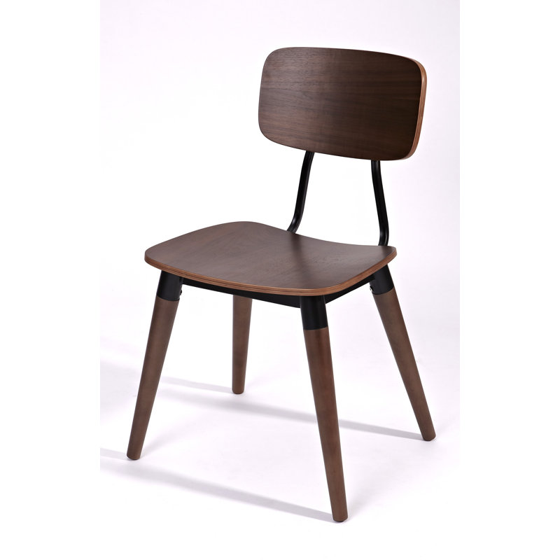 Chaise d’appoint à lattes en bois massif en noyer Tilson