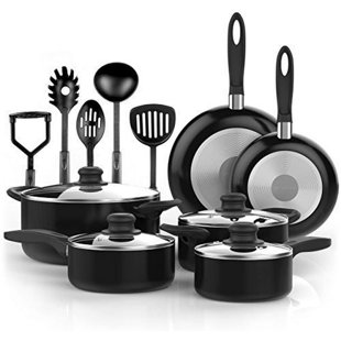 15 - Piece Non-Stick Aluminum Cookware Set