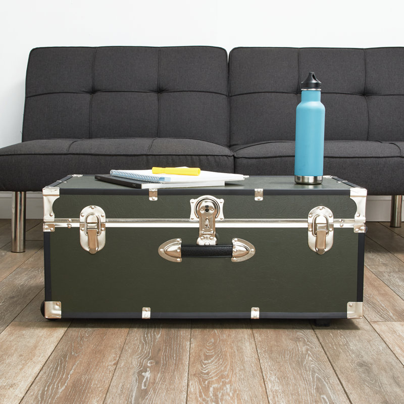 Lynne Manufactured Wood Camp Trunk / Footlocker, Olive
