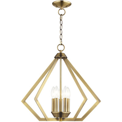Lustre géométrique à 5 lumières Leena
