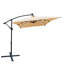 Parasol de terrasse rectangulaire 2X3m à énergie solaire à DEL avec parasol imperméable à 6 côtes avec manivelle et base en croix pour terrasse de jardin-1111488707