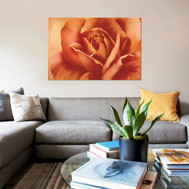" Full In Bloom I " by Yvonne Poelstra-Holzhaus, 8" H x 12" W x 0.75" D, Wrapped Canvas, No Mat