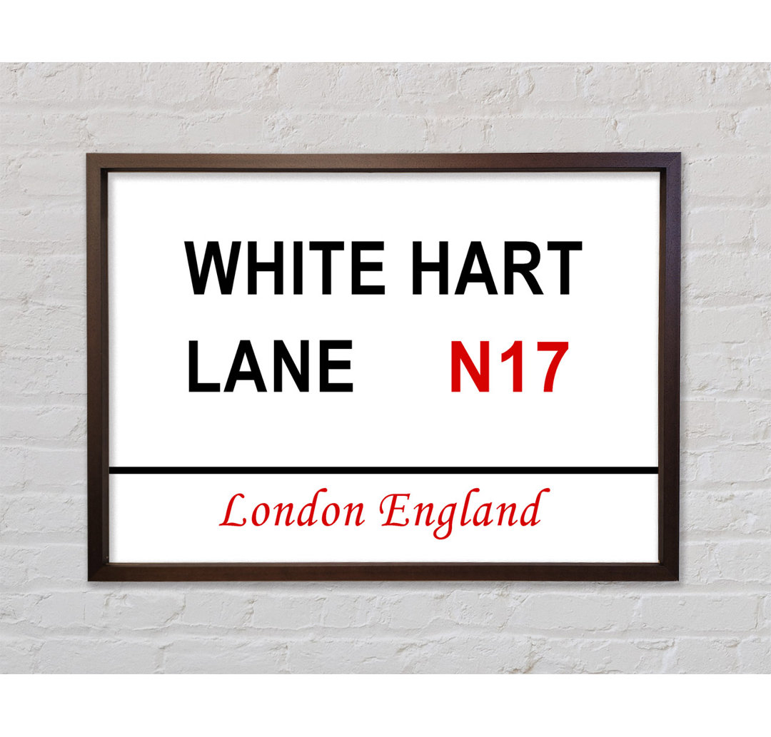 White Hart Lane Signs - Einzelne Bilderrahmen Kunstdrucke auf Leinwand