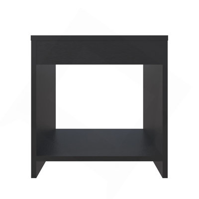 Wenge Nightstand With Open Storage