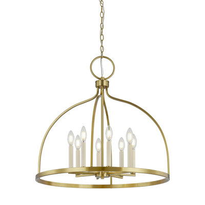 Lustre 8 lumières Jane, doré