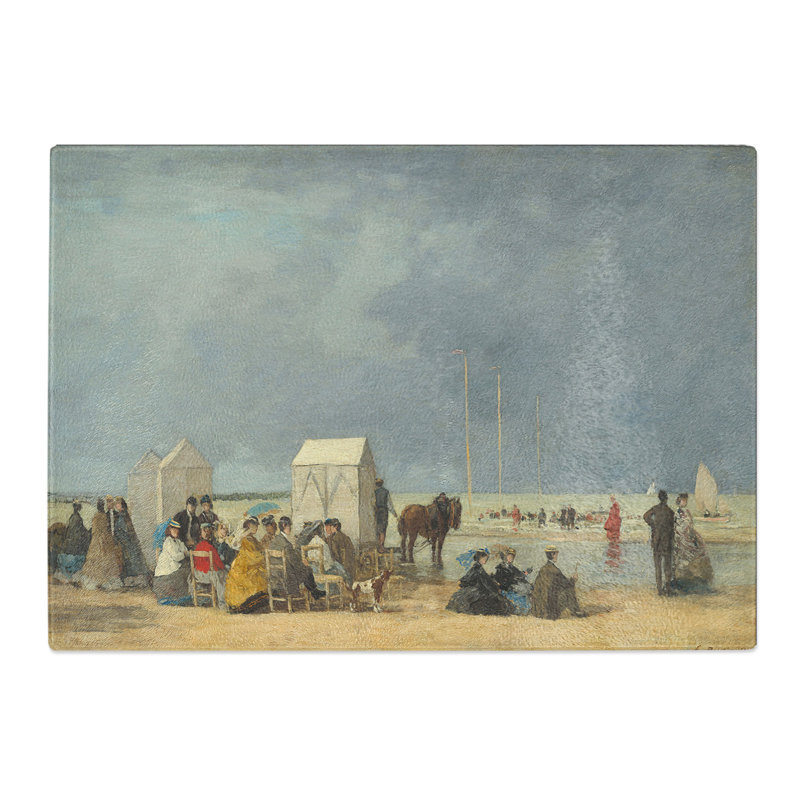 Bathing Time at Deauville by Eugene Boudin Chopping Board, 0.4cm H x 29cm W x 39cm L