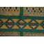 Tapis de couloir indien en laine vert style Kazak 4 x 10