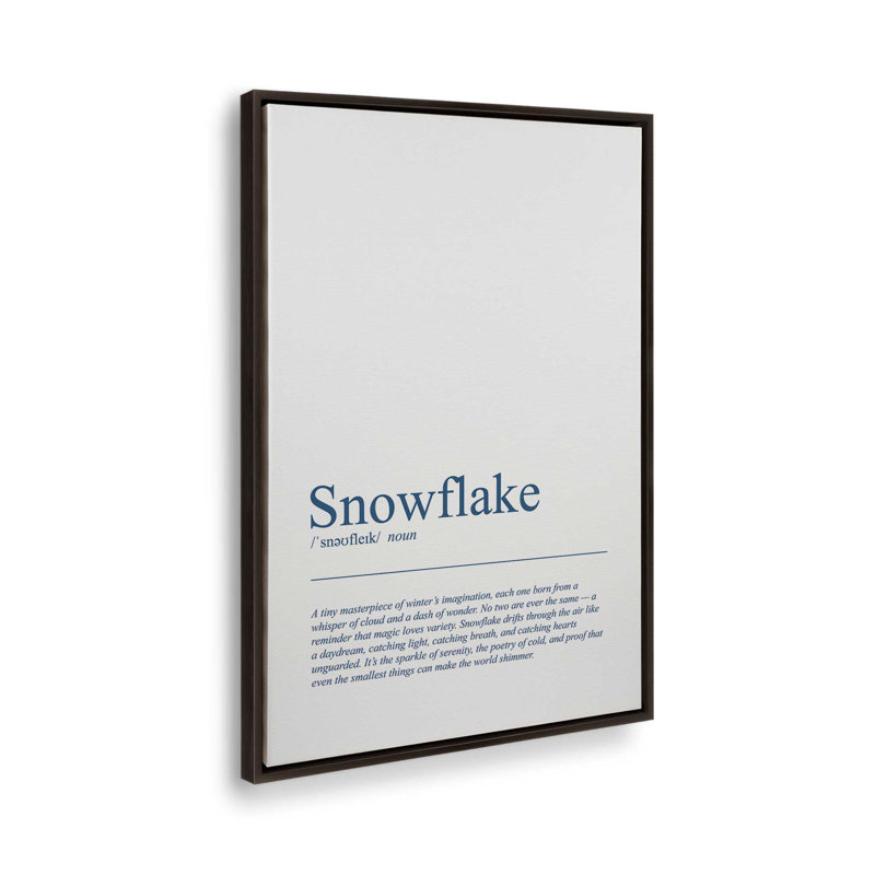 «The Wonders of Snowflakes», reproduction d'art sur toile, H 12,75 po x l 8,75 po, Noir satiné