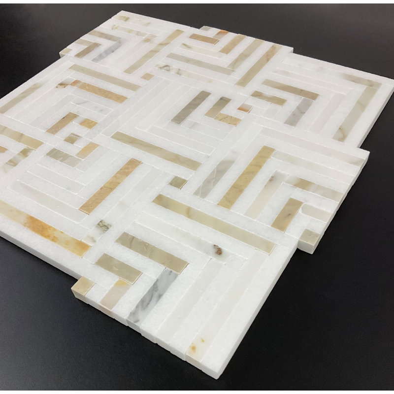 Natural Stone Mosaic Wall & Floor Tile, Calacutta Gold
