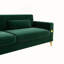 Canapé avec accents dorés - Canapé moderne à 3 places avec coussins moelleux et ressorts ensachés individuellement pour une assise confortable