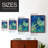 Geometric in Cool III Framed Print - Solid Wood-1906375951-1906375942