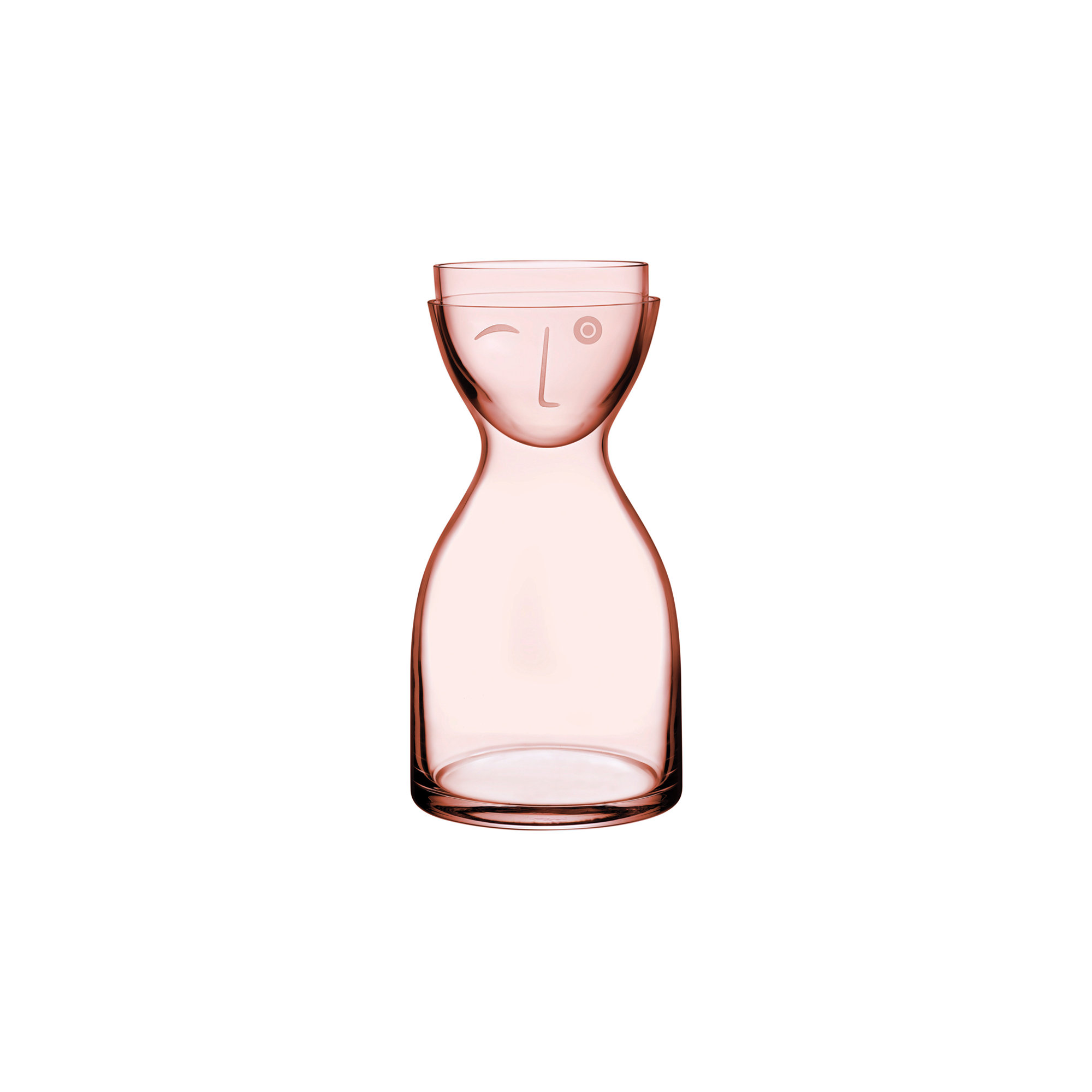 Mr. Mrs. Pitcher, Dusty Rose, 7.75" H x 4.25" W x 4.25" D