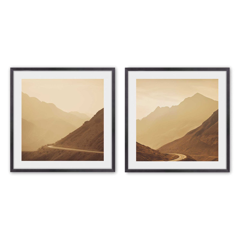" Through The Mountain Pass ", Weathered Zinc, 13.75" H x 13.75" W