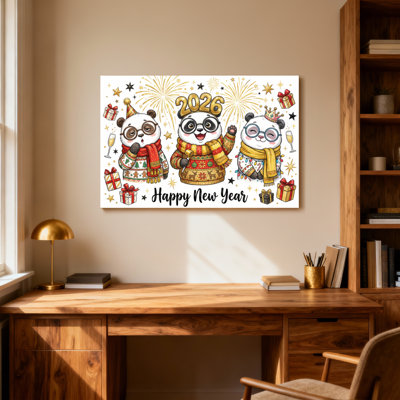 Animals Pandas Celebrate New Year With Gifts And Fireworks