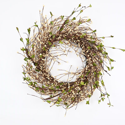 Latrika 22" Handcrafted Grapevine No Holiday Wreath