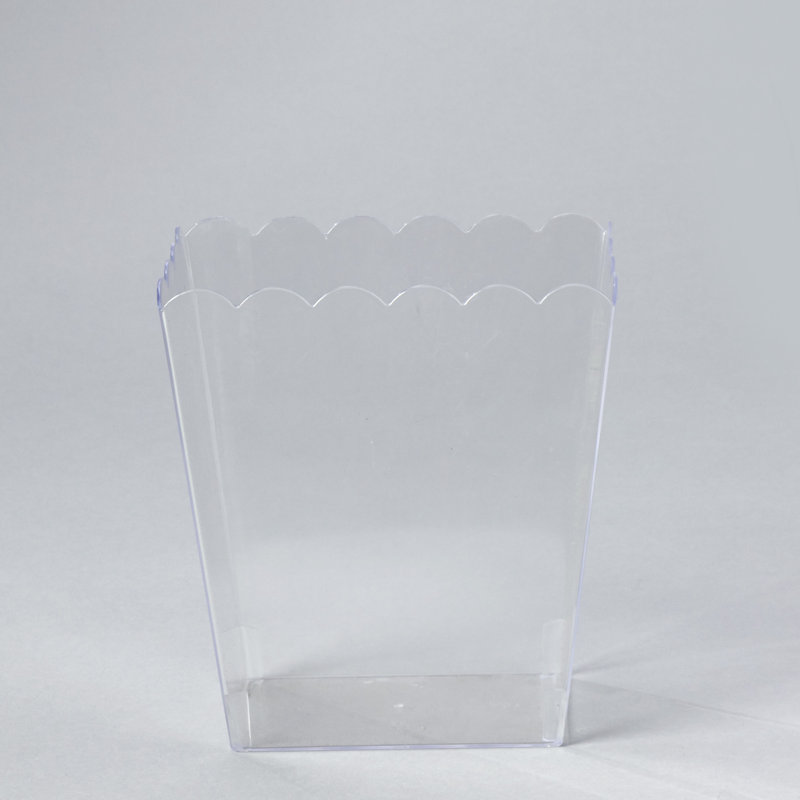 Ensemble 12 pièces de Vasques en plastique avec crochet, H 6 po x l 5 po x P 5 po, Transparent