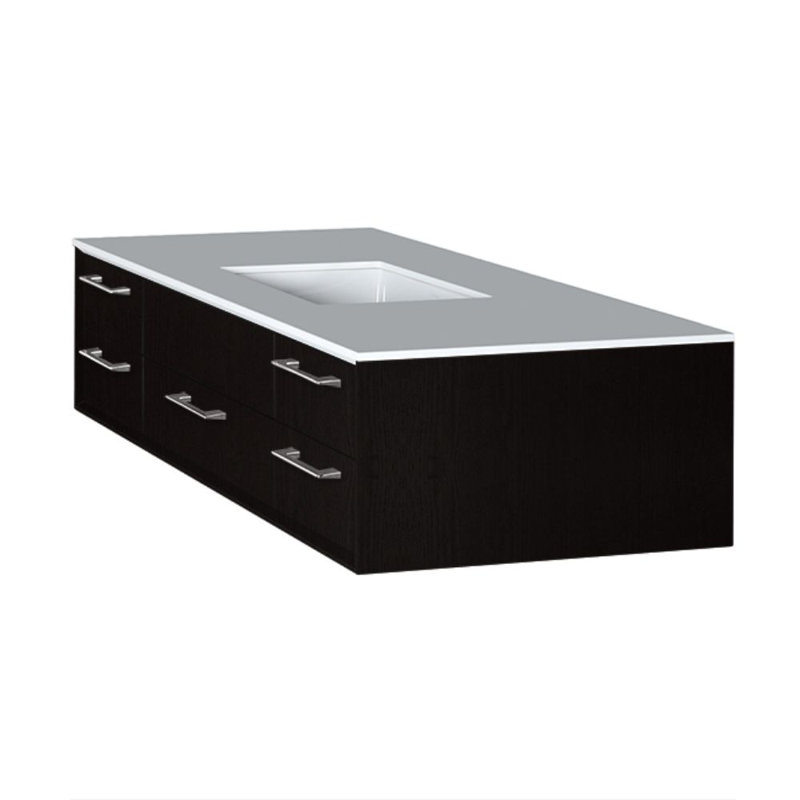 Gemelli 48'' W Single Bathroom Vanity Base, Wenge