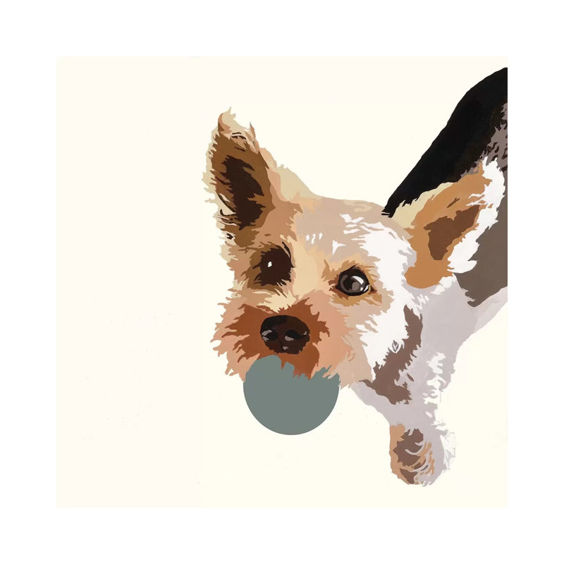 Rex On Cream by Julie Ahmad - Wrapped Canvas Print, 30.48 cm H x 30.48 cm W