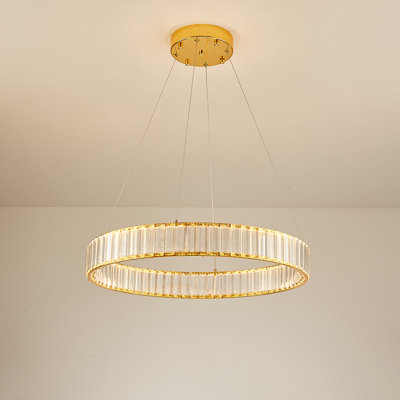 Catori 1 - Light Gold LED Crystal Pendant
