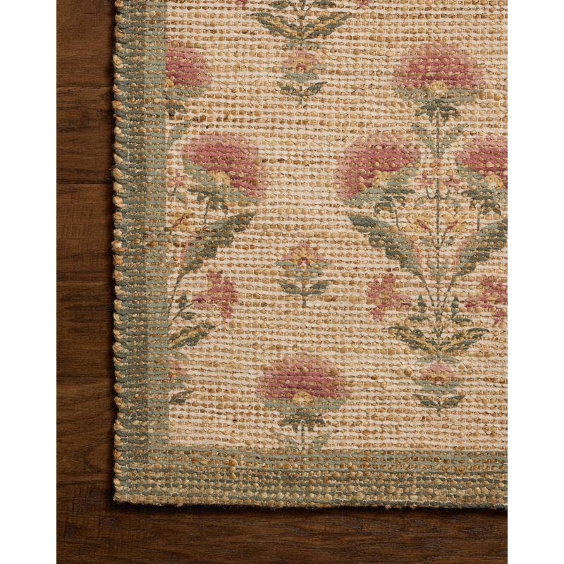 Chris Loves Julia x Loloi Rue Sage / Blush Area Rug, Rectangle 2'3" x 3'9"