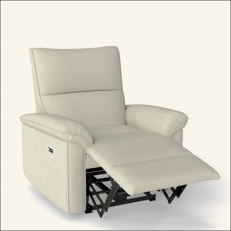 Zero-Clearance zero clearance recliner  Power Recliner Chair - 160° Electric Recline, USB/Type-C Ports + Stain-Resistant Snowflake Velvet, 330lbs Capacity Tool-Free Assembly for Small Space/Living Room/Bedroom/Apartment/RV
