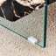 Table basse, table d'appoint avec pieds en verre trempé