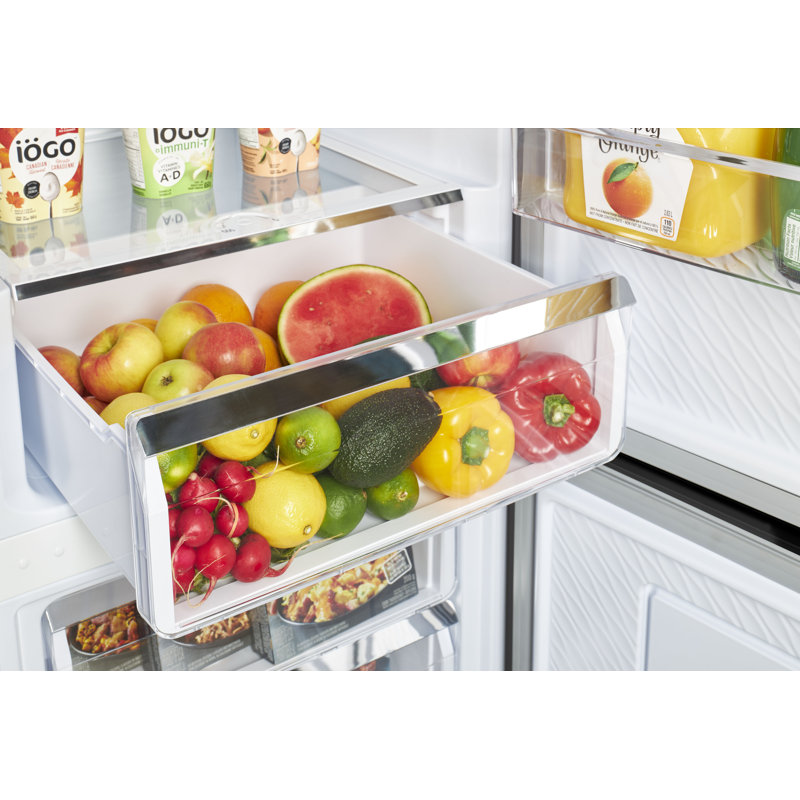Classic Retro 23.6" Frost-Free 11.7 cu. ft. Energy Star Certified Bottom Freezer Refrigerator, Midnight Black