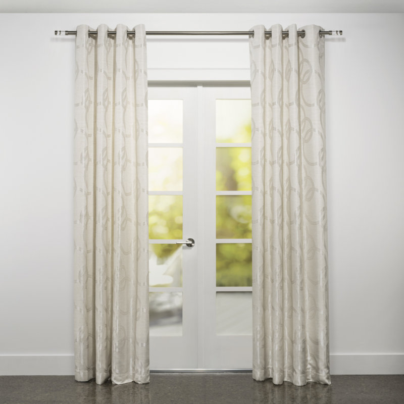 Kaybre Semi Sheer Curtain Single Panel, Natural