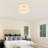 3-light Modern Linen Semi Flushmount Ceiling Light Fixture-916101157
