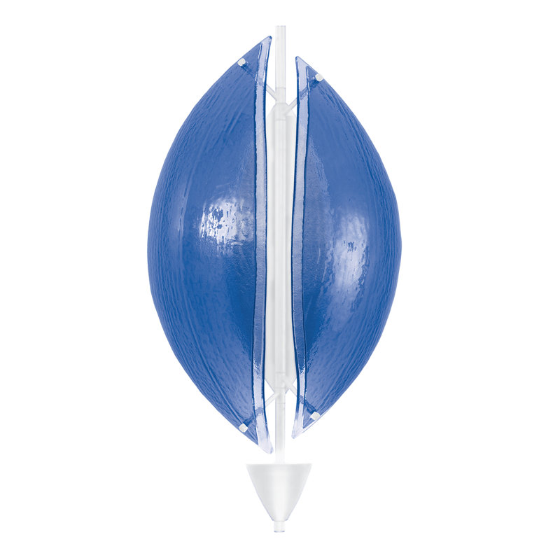 Embark LED Flush Mounted Sconce, Blue, White Lacquer