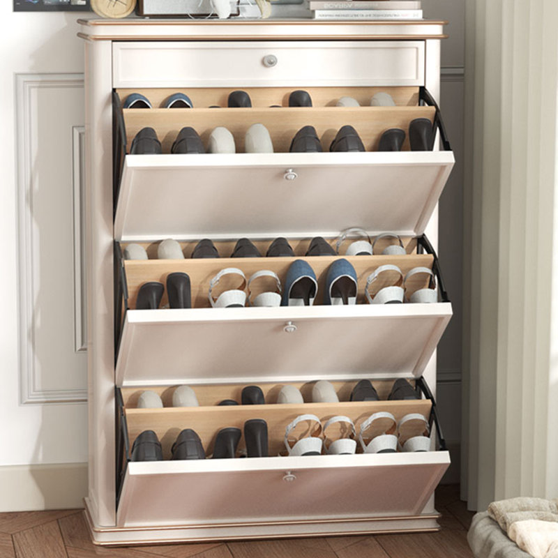 Beige Solid wood Shoe Storage