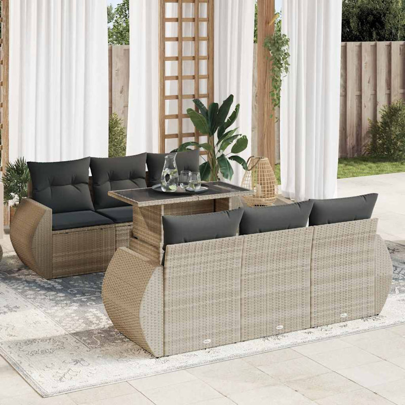  Garden Sofa Set Light Grey