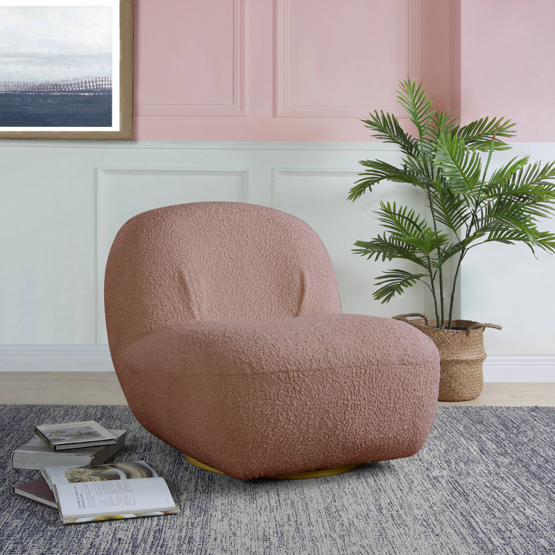 Chaise d'appoint Dylan, Sherpa rose